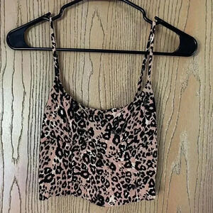 Leopard print crop top
